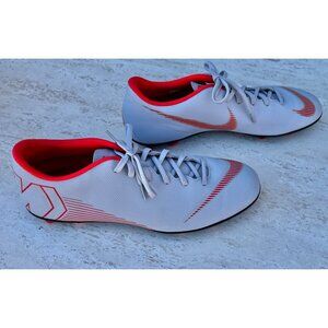 Nike Mercurial Vapor Soccer Cleats Men’s Sz 13 Gray & Red LtWt Performance Shoes